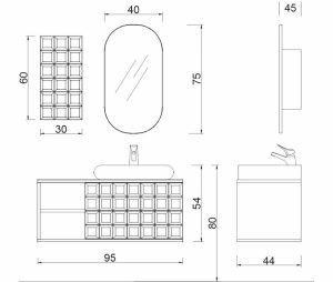 Ensemble de meuble salle de bain OSCAR