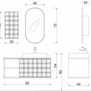 Ensemble de meuble salle de bain OSCAR